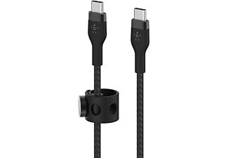 BELKIN BoostCharge USB-C-naar-USB-C 2.0 Gevlochten Siliconen 1 m Zwart