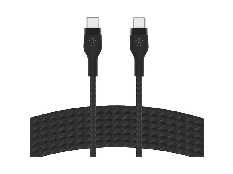 Câble Belkin BoostCharge Pro Flex USB-C vers USB-C en silicone tressé 3m Noir