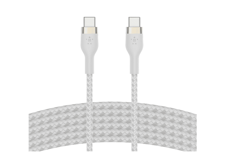 Câble Belkin BoostCharge Pro Flex USB-C vers USB-C 3m Blanc