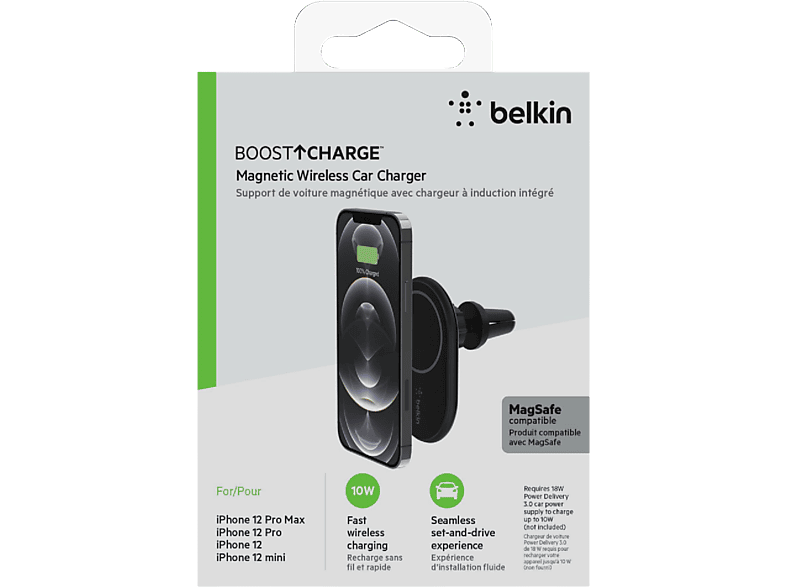 Belkin Belkin Magsafe Compatibel Wireless Car Vent Mount + Charger