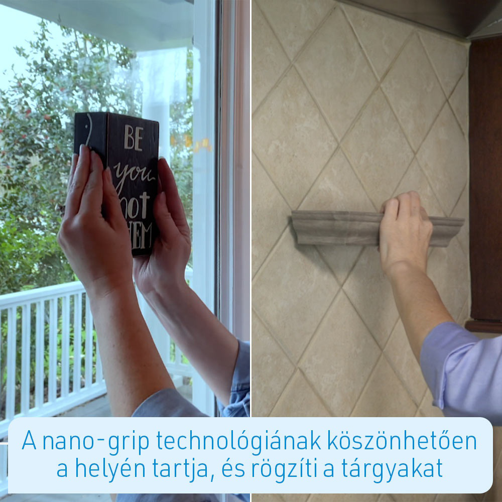 Kézben egy tábla, melyen a következõ felirat olvasható: 'BE you NOT THEM', és egy polc felszerelése.