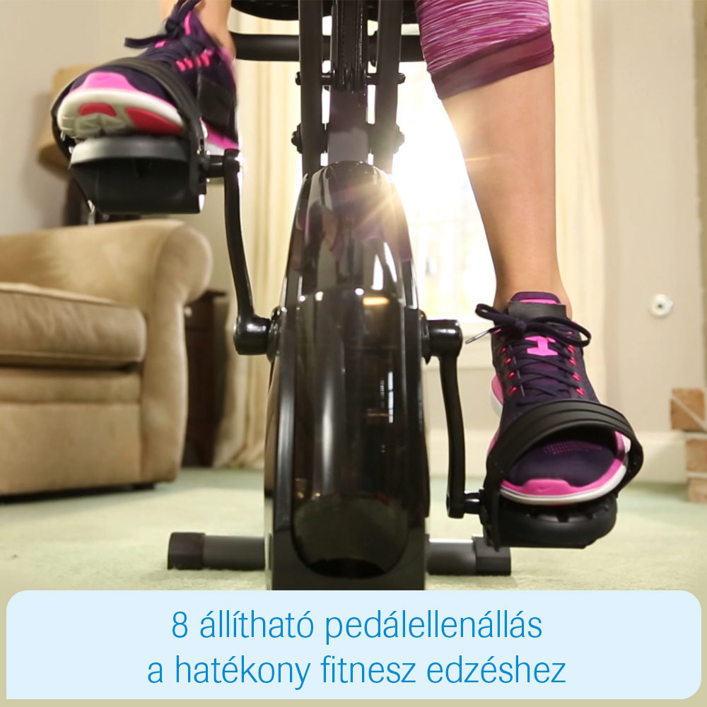 MEDIASHOP Slim Cycle szobakerékpár és fekvőkerékpár egyben, 8 pedál fokozat, 3 rúdfokozat