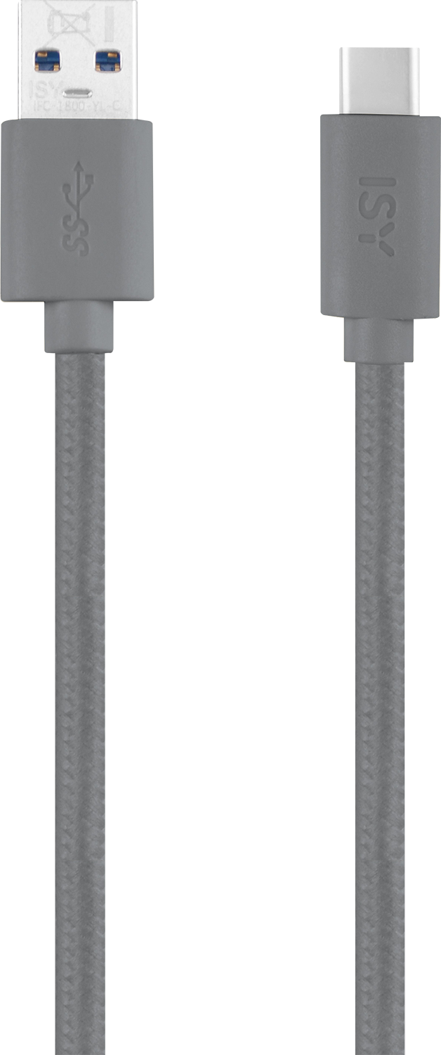 Gray USB-C cable, connectors at both ends.