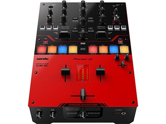 PIONEER DJ DJM-S5 - Mixer per DJ (Nero/Rosso)