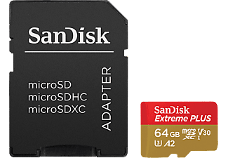 SANDISK MicroSDXC Extreme Plus 64GB + Rescue Pro DL
