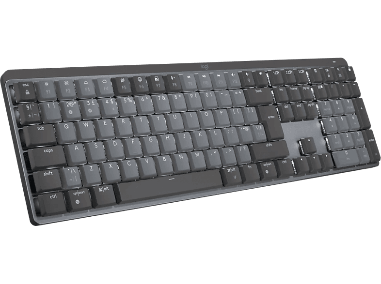 LOGITECH MX Mechanical vezeték nélküli billentyűzet, tapintható halk kapcsoló, grafit, UK Angol (920-010756)