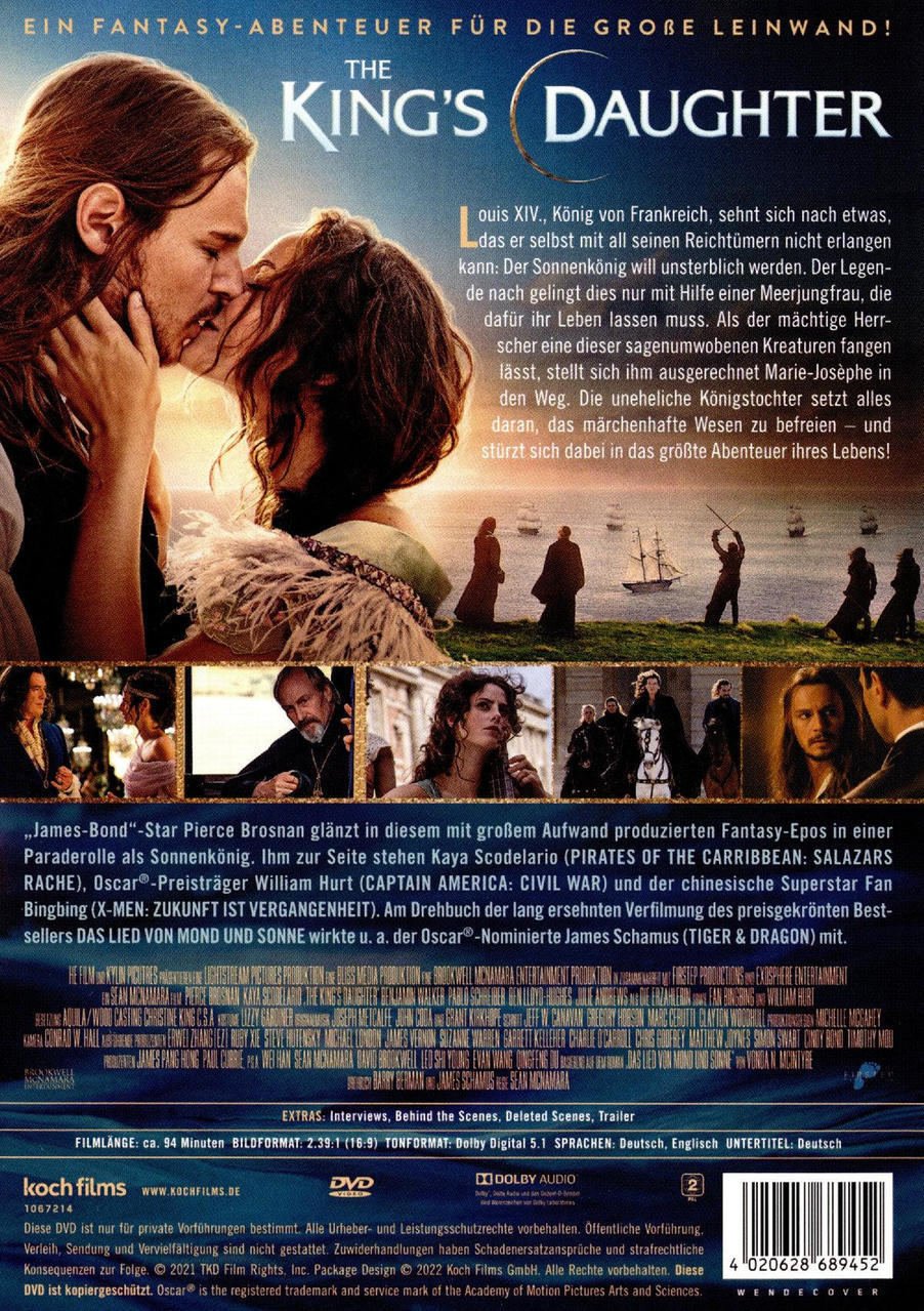 Filmcover mit zwei sich umarmenden Personen. Text: The King's Daughter.