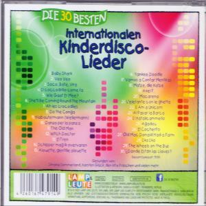CD-Cover für 'Die 30 Besten Internationalen Kinderdisco-Lieder'.