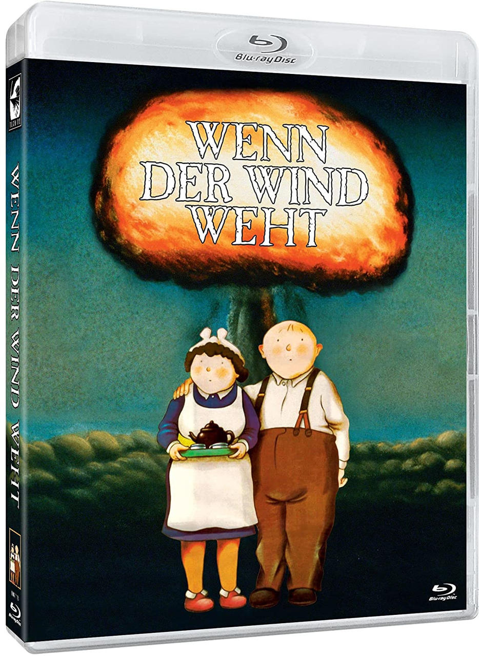 DVD-Cover eines Films, mit einem Zeichentrickpaar und einer Atompilzwolke.