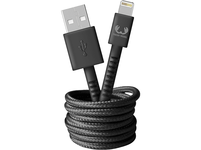 Fresh 'n Rebel - USB - Apple Lightning Fabriq cable  -  2.0m  -  Storm Grey