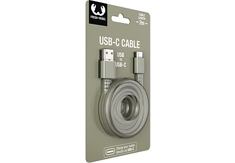 FRESH 'N REBEL USB-A-naar-USB-C 2m Dried Green