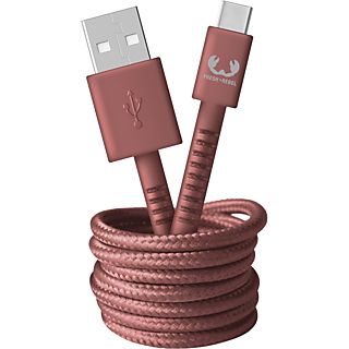 FRESH 'N REBEL USB-A-naar-USB-C 2m Safari Red