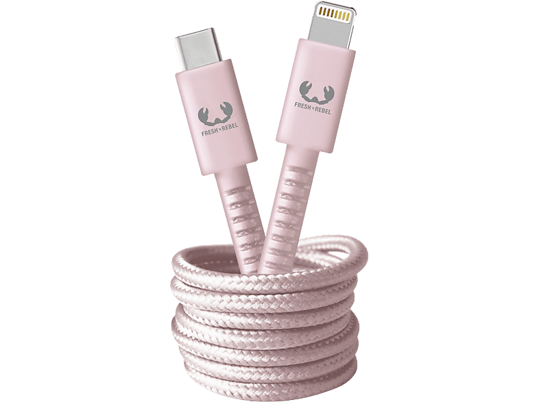 Fresh 'n Rebel Usb-c-naar-lightning 2m Smokey Pink