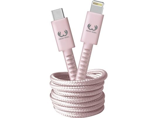 FRESH 'N REBEL USB-C-naar-Lightning 2m Smokey Pink