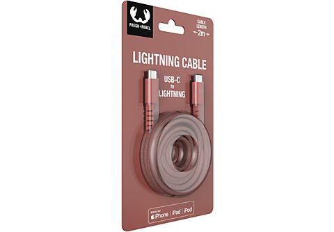 FRESH 'N REBEL USB-C-naar-Lightning 2m Safari Red