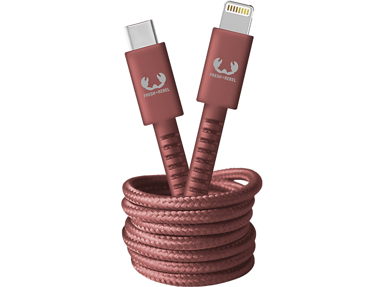 Fresh 'n Rebel Usb-c-naar-lightning 2m Safari Red