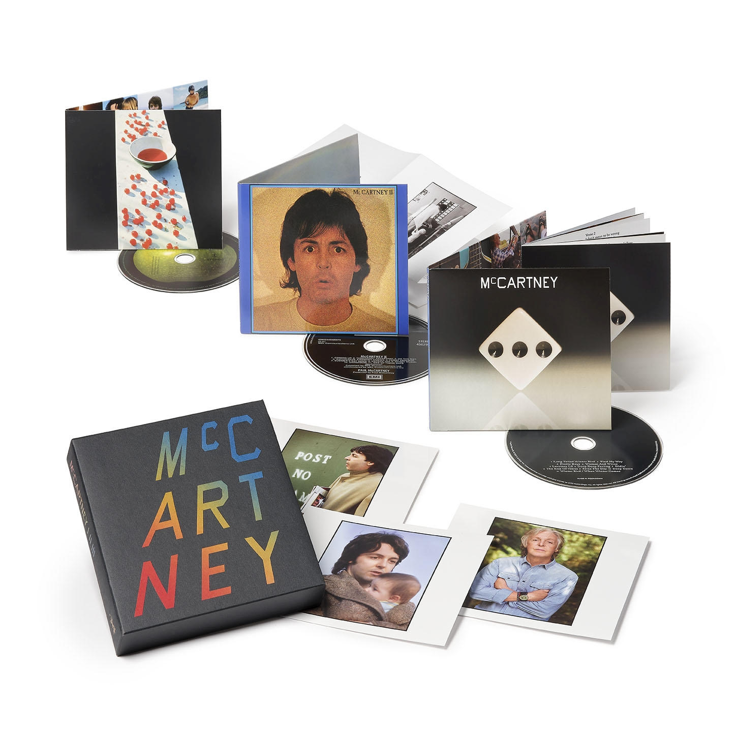 Eine McCartney-Box-Set mit verschiedenen Bildern auf dem Cover und im Inneren.