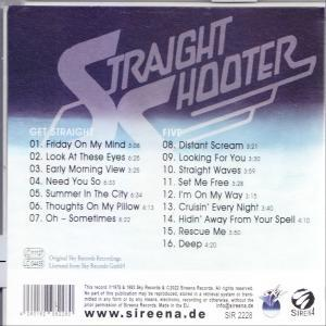 CD-Cover mit Titelliste, Bandname 'Straight Hooter' und Logo.