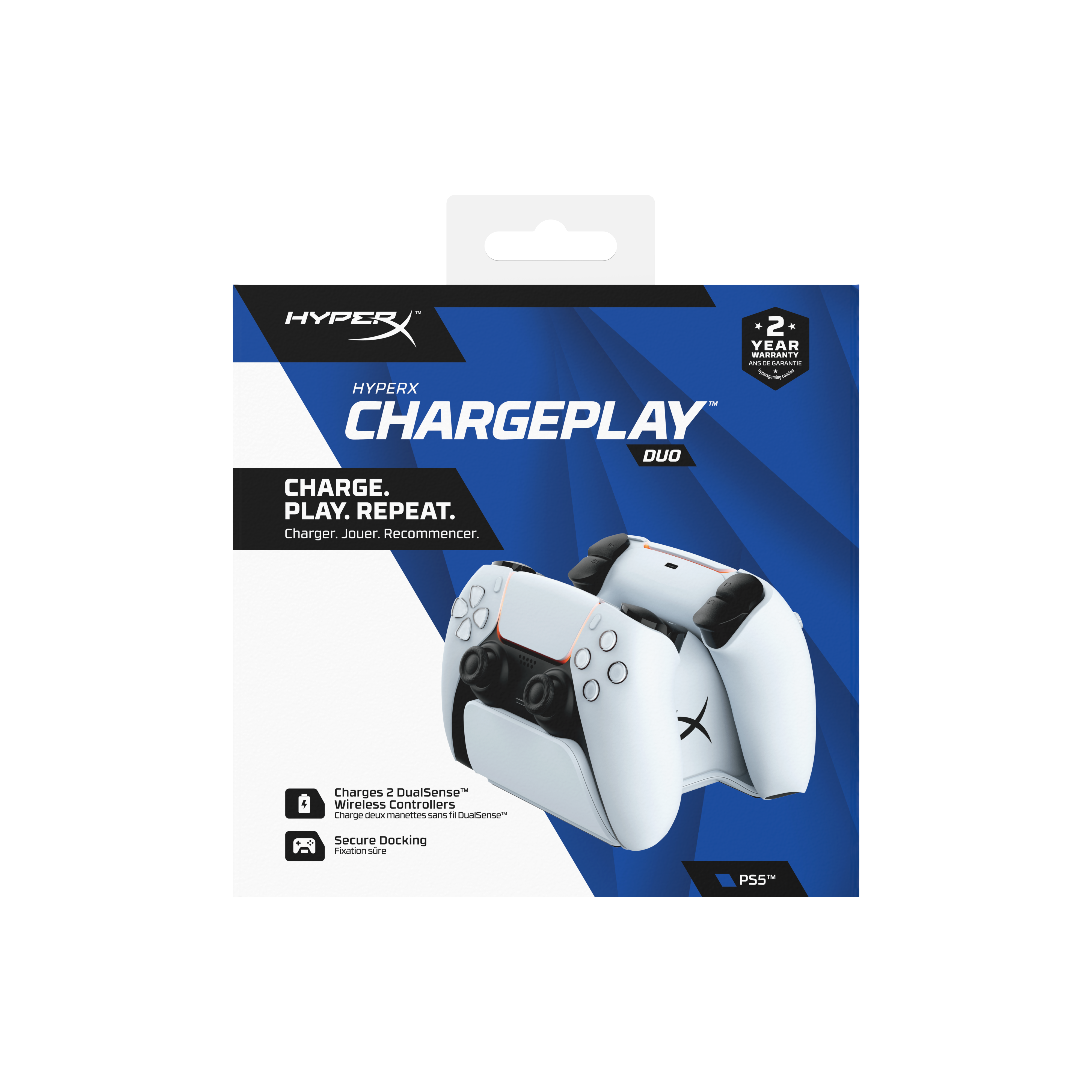 - Ladestation, ChargePlay HYPERX Duo PS5, Schwarz-Weiß