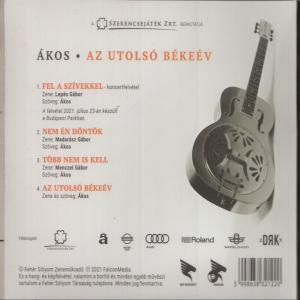 CD-borító hátlapja szöveggel és gitárkép. A szöveg idegen nyelven van.
