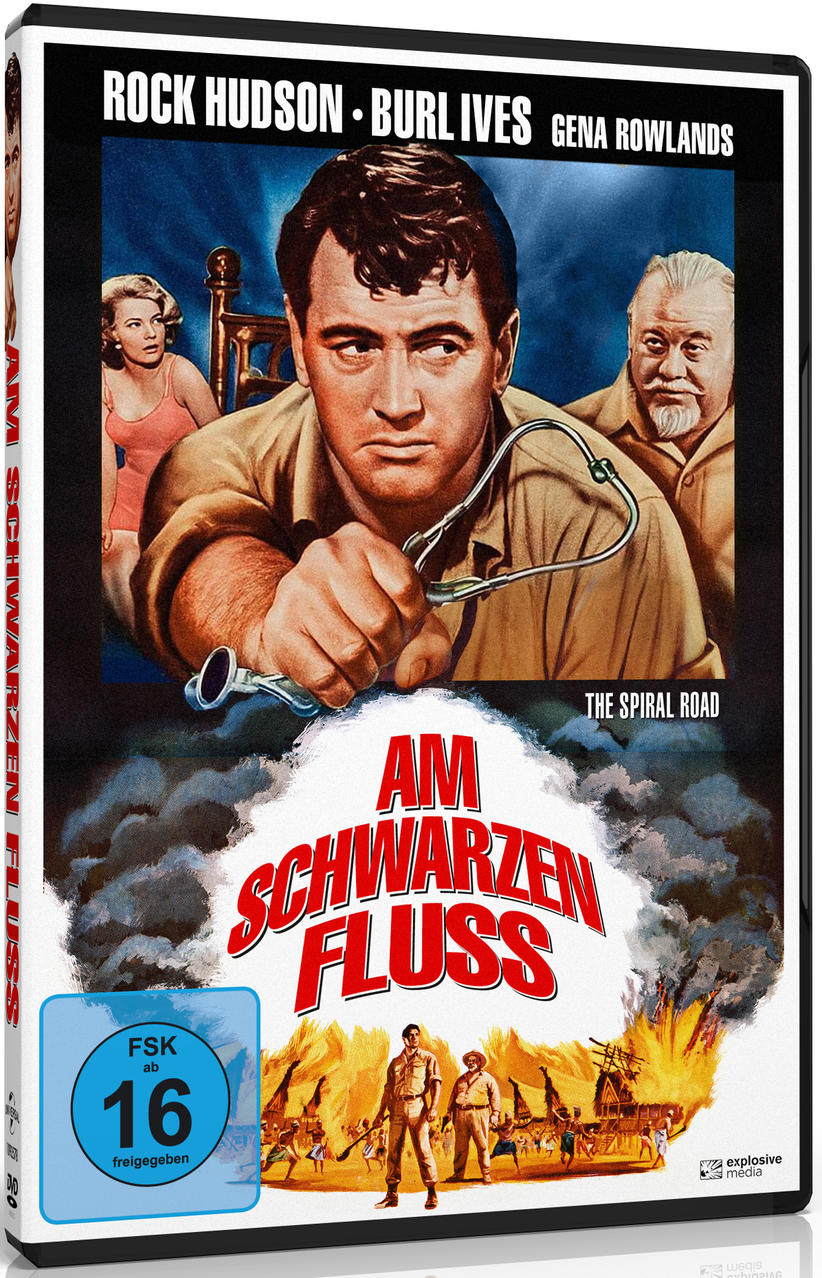 DVD-Cover. Mit Rock Hudson, Burl Ives und Gena Rowlands. Film 'Am schwarzen Fluss'.