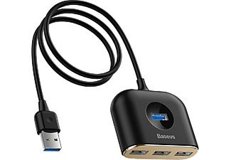 BASEUS Square Round 4in1 (1xUSB 3.0 + 3xUSB 2.0) Siyah