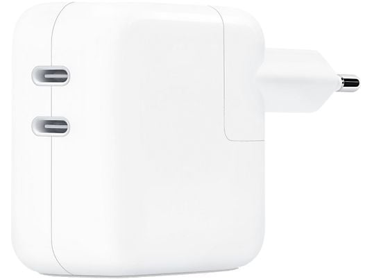 APPLE Cargador y Adaptador de Corriente, Dual, USB-C de 30 W, Blanco