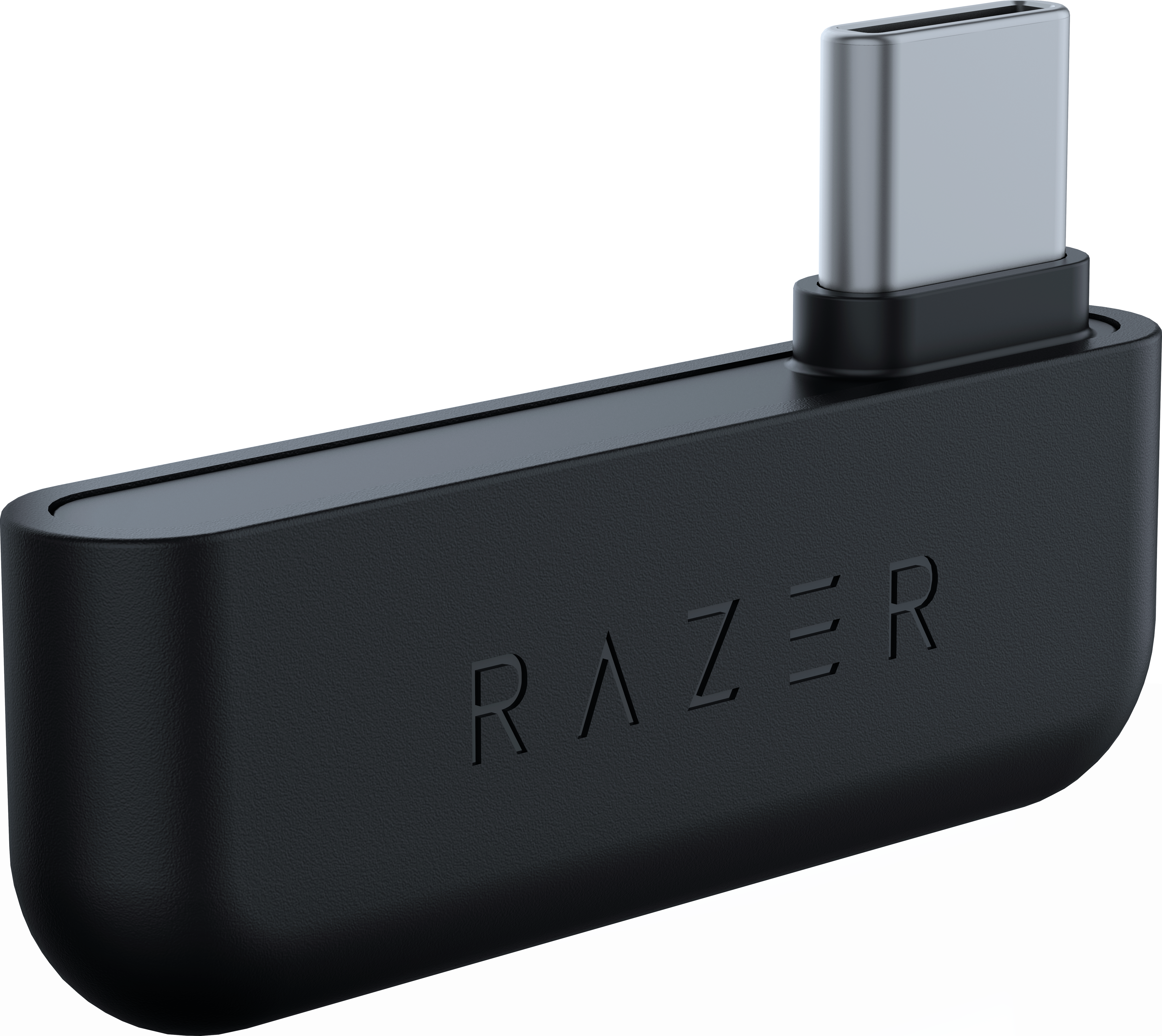 Adattatore Razer USB-C nero con connettore USB-C.