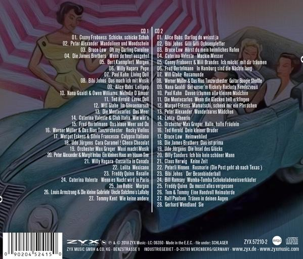 CD-Hülle hinten mit deutschen Songtiteln und Bildern von Menschen.