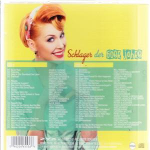 CD-Cover mit lächelnder Frau. Text 'Schlager der 60er Jahre' mit Titelliste und ZYX-Logo.