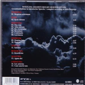 Rückseite einer CD-Hülle mit Texten und Titelliste auf einem bewölkten Hintergrund.