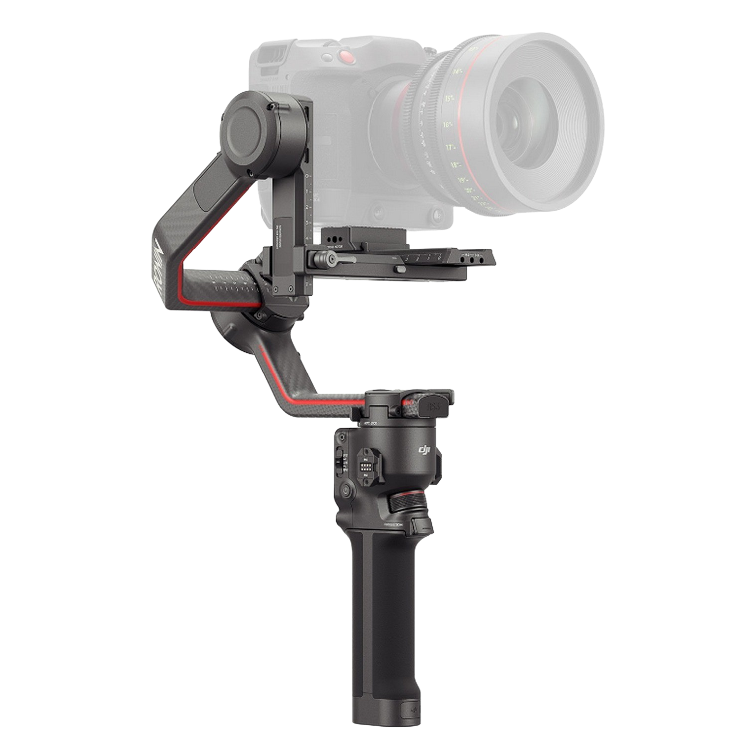 Gimbal - DJI RS3, Para cámaras, Plegable, Bluetooth, Pantalla táctil OLED de 1.8″, Autonomía hasta 12 horas, Negro