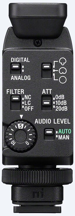 Un gros plan d'un appareil de niveau audio noir avec divers boutons de commande et un cadran.