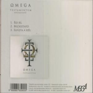 Egy CD tok hátulja, idegen nyelvű szöveggel és középen egy logóval.
