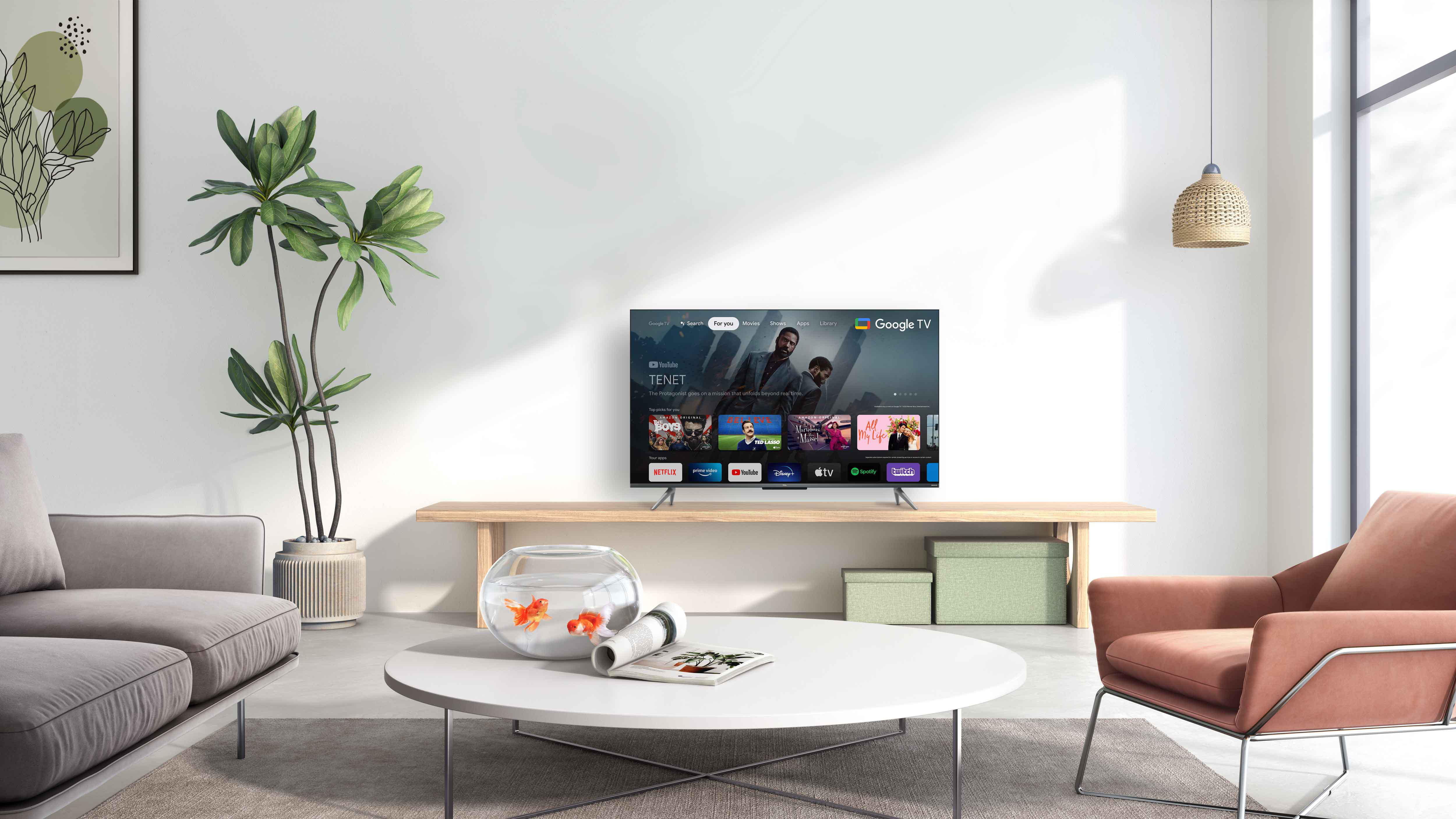TCL 43C735 QLED TV (Flat, 43 Zoll / 108 cm, QLED 4K, SMART TV, Google TV)