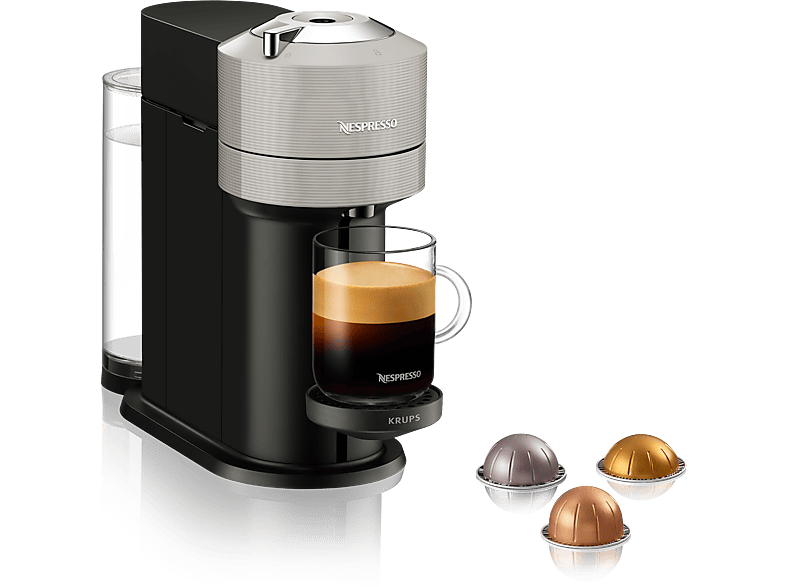 Cafetera de cápsulas Nespresso® Krups Vertuo Next XN910B, 1500 W, 1.1 L, Calentamiento en 30 s