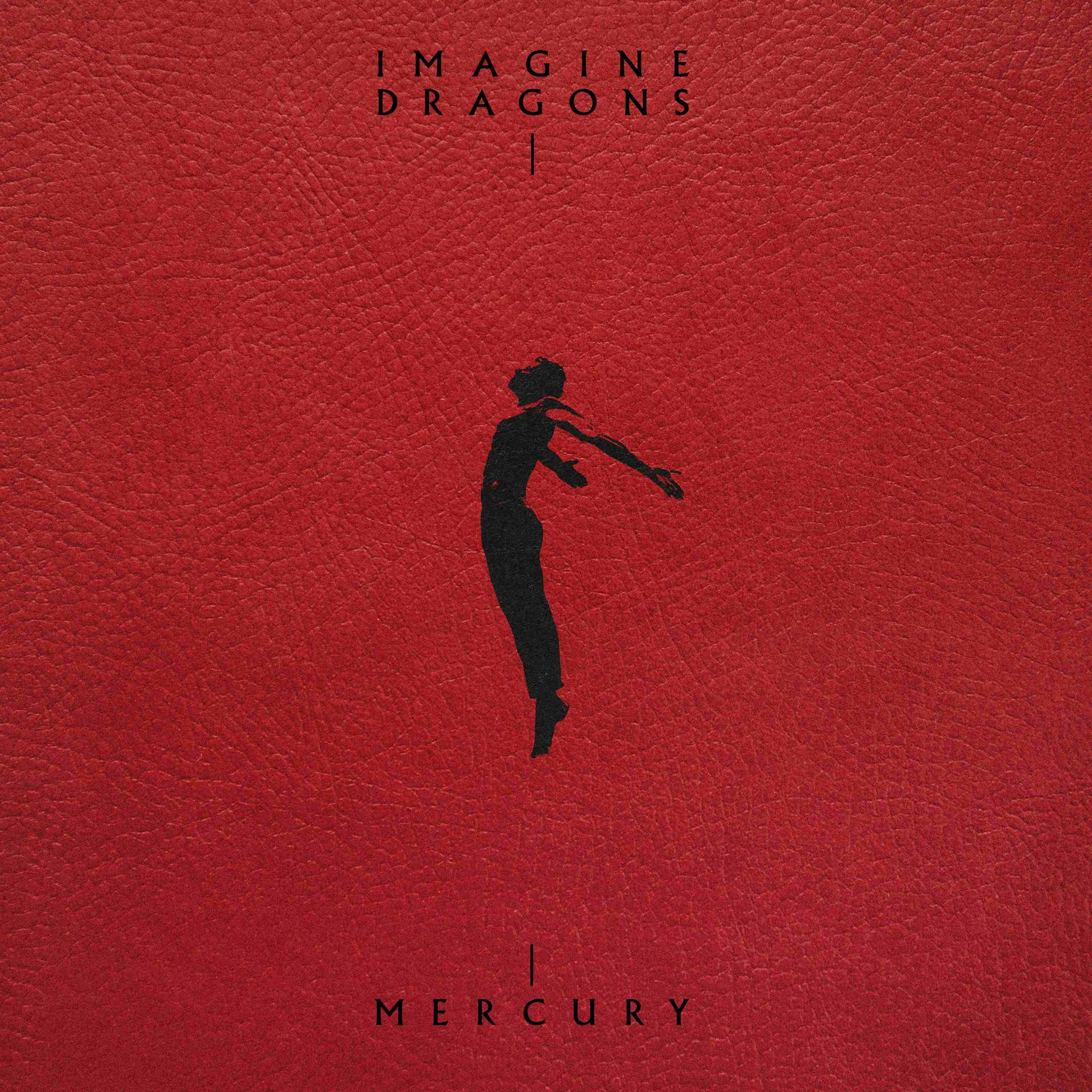 Piros borító Imagine Dragons felirattal, fekete figurával, alatta a Mercury felirattal.