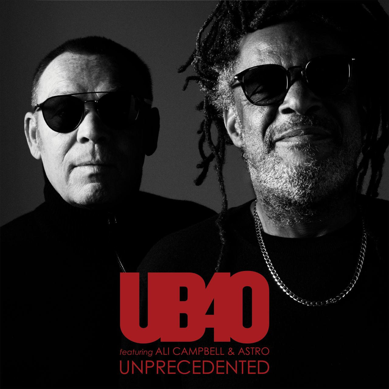 UB40 albumborító két napszemüveges férfival.