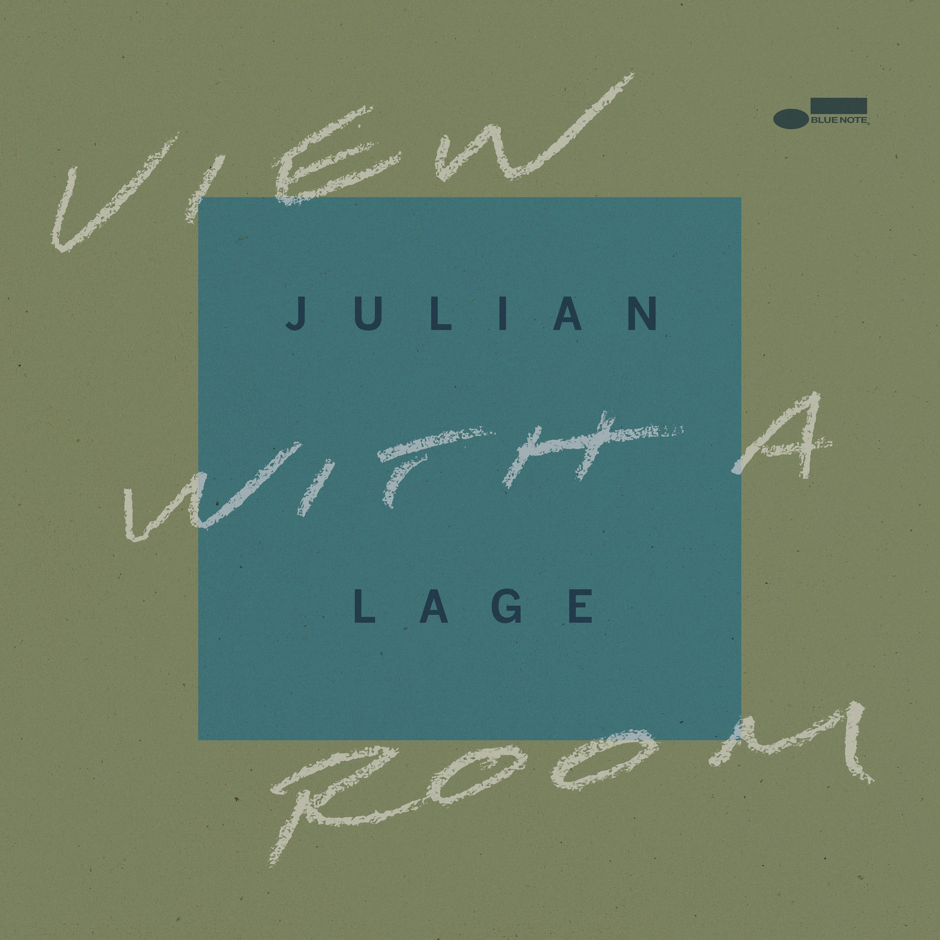 Albumcover, Text auf grünem Hintergrund. Julian Lage. Blue Note Logo.