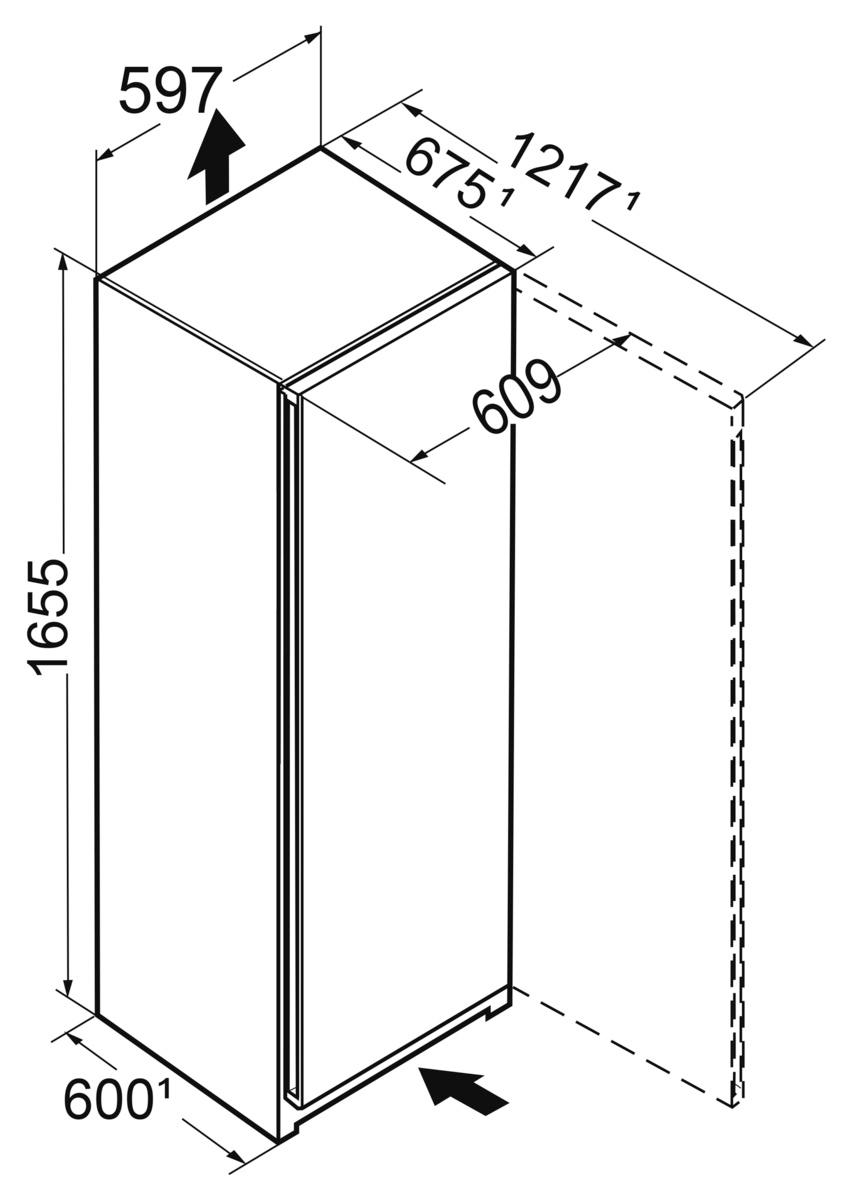 LIEBHERR RE 5020-20 Plus Kühlschrank (E, 1655 mm hoch, Weiß, 348 l)