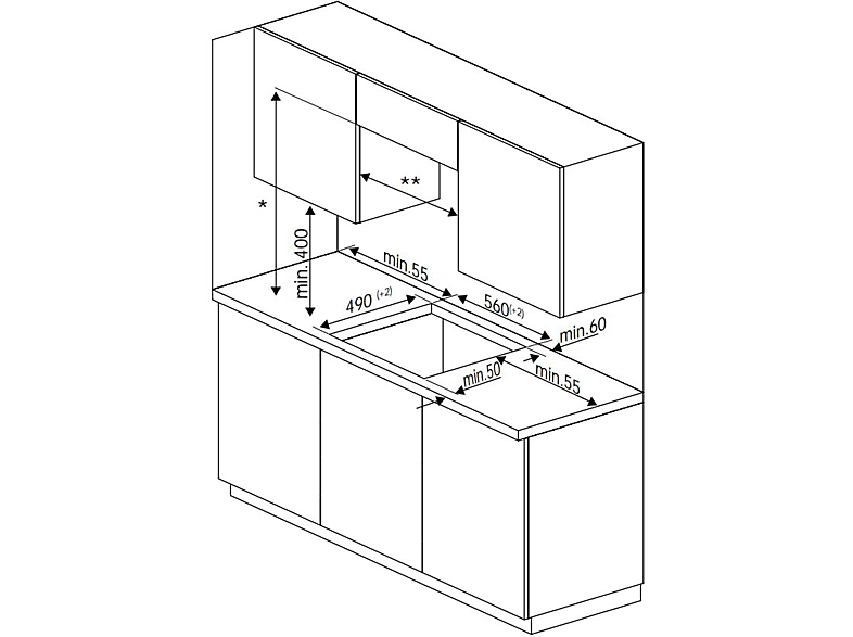 Thumbnail - BEKO BBUM13329XS, Einbauherdset (Glaskeramikkochfeld, A, 72 l)