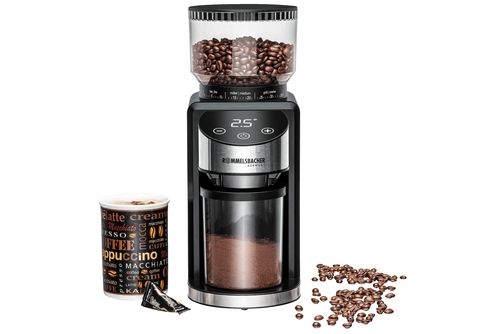 EKM Kaffeemühle 200 Watt, Kaffeemühle SATURN 400 Schwarz/Edelstahl Kegelmahlwerk ROMMELSBACHER kaufen |