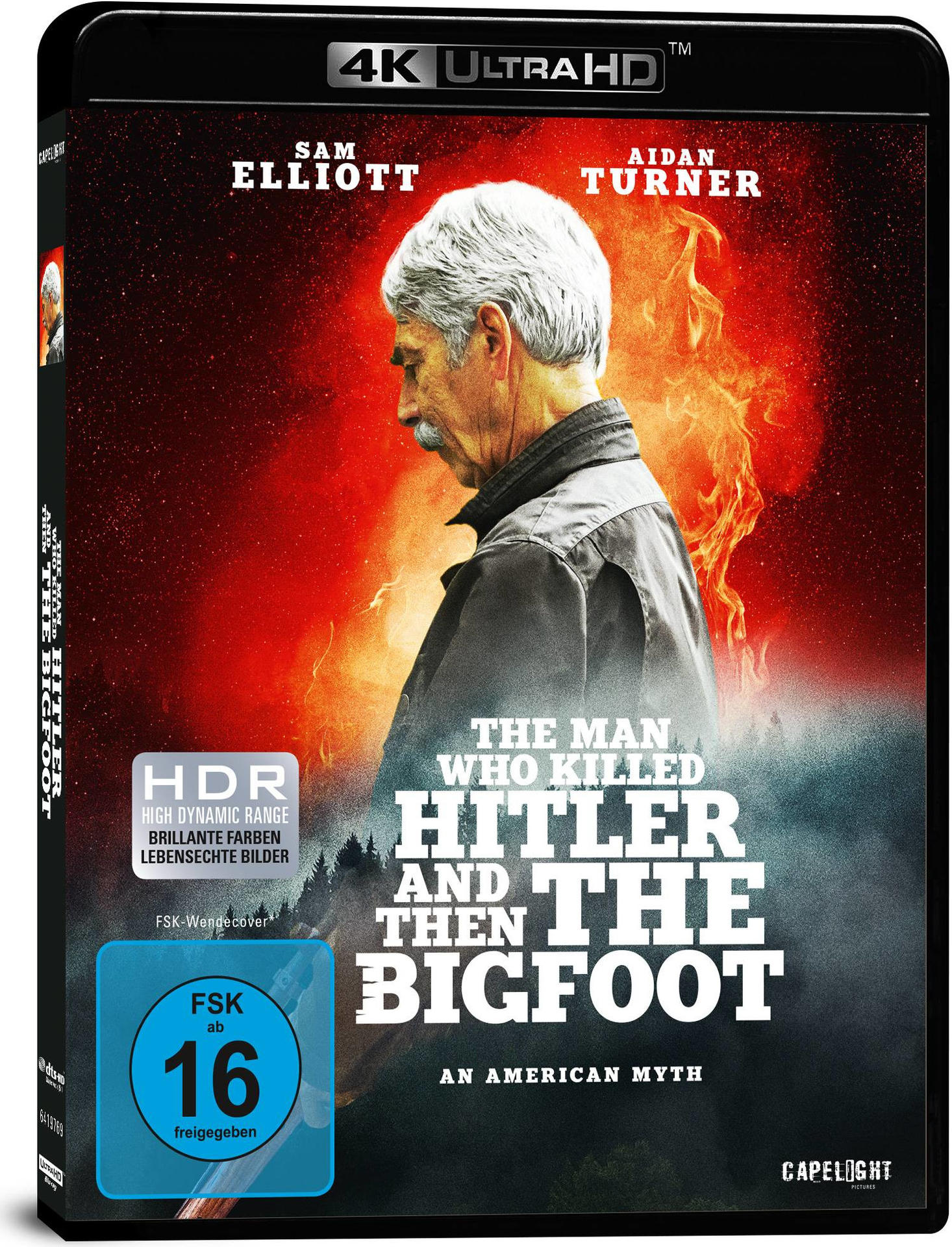Filmcover: 'The Man Who Killed Hitler and Then The Bigfoot'. Mit Sam Elliott und Aidan Turner.