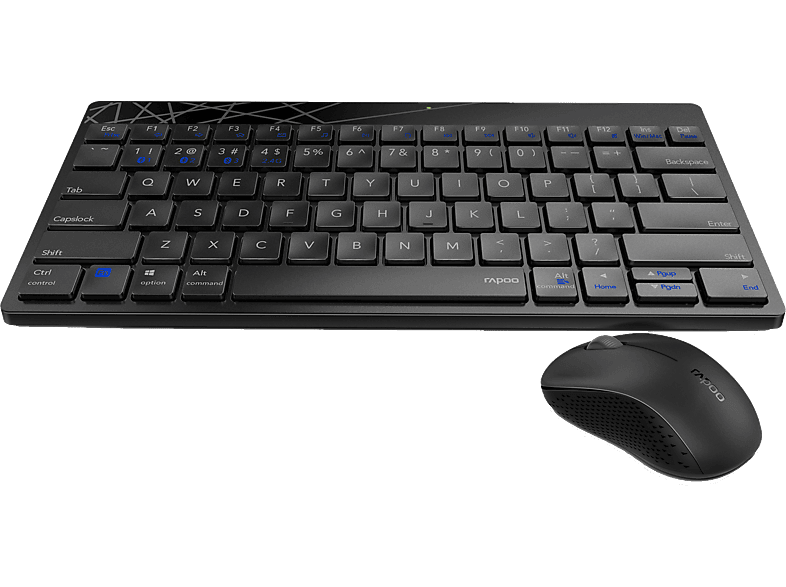 Teclado + Ratón Inalámbricos Hama Rapoo 9000M Negro, Plata Bluetooth QWERTY