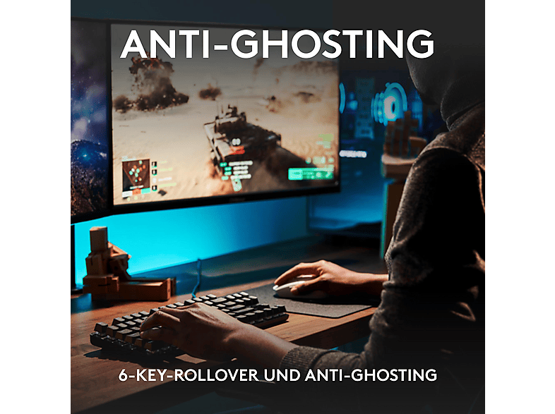 LOGITECH G G413 TKL SE Kabelgebundene mechanische Gaming Tastatur ohne Ziffernblock (Tactile), DEU (Qwertz), Schwarz — Foto 5 von 5