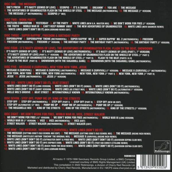 Eine CD mit mehreren Titeln, Text auf dem Cover.