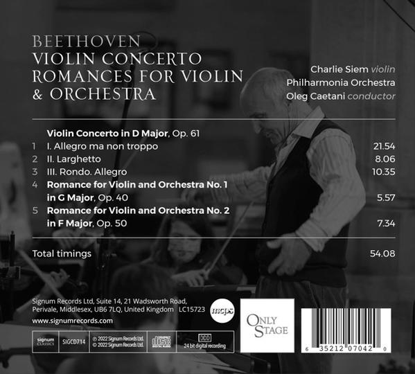 Siem,Charlie/Caetani,Oleg/Philharmonia Orchestra - Violinkonzert/Romanzen  - (CD)