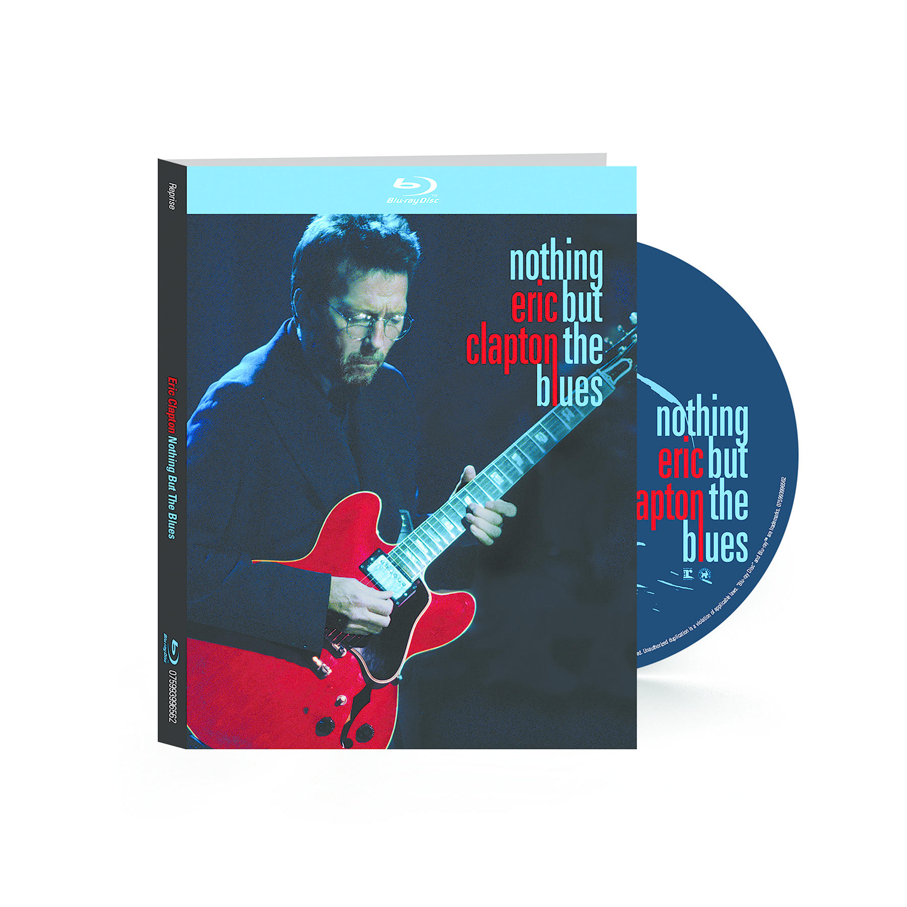 Blu-ray-Disc-Hülle mit Eric Claptons Album 'Nothing But The Blues' und einer Disc.