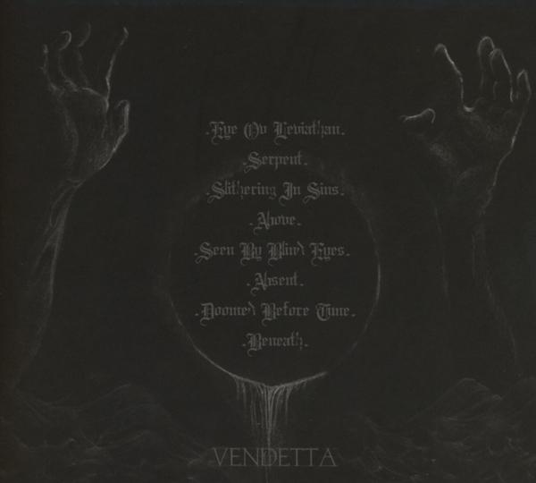 Albumcover mit dunklem Hintergrund und Händen, die nach einer Kugel greifen.