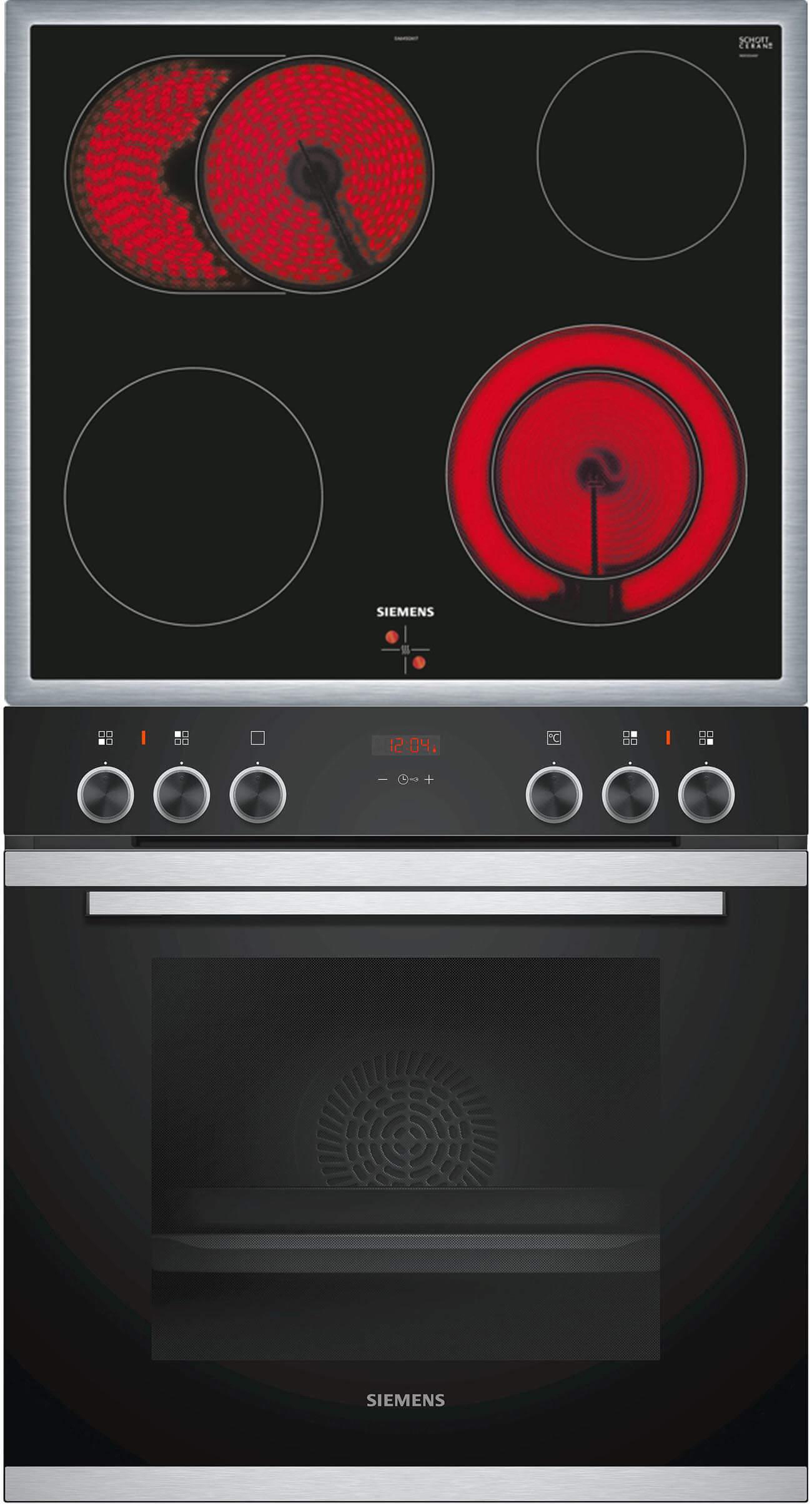 SIEMENS EQ211KB00 iQ300, Einbauherdset (Elektrokochfeld, A, 71 l)